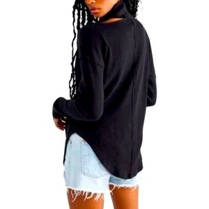 NWOT Free People “Just for You” Thermal - Black, XS